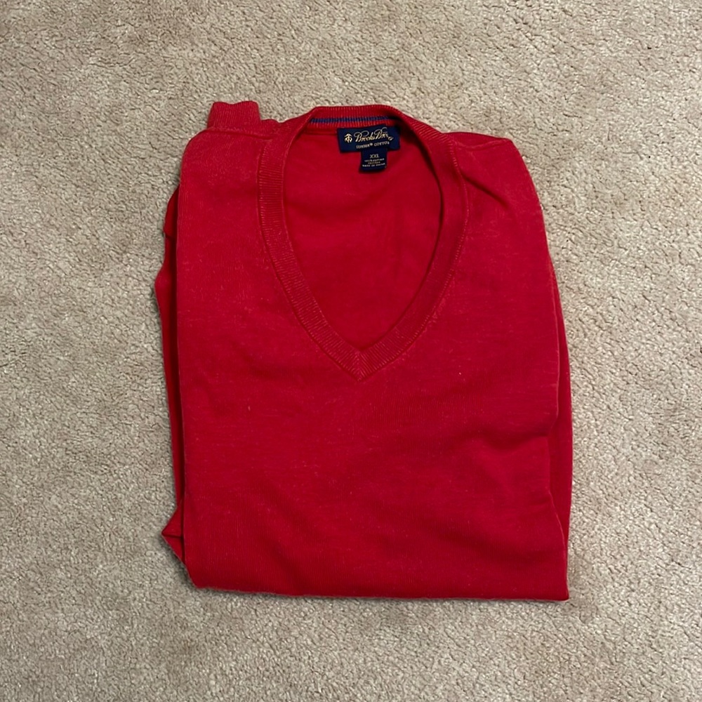 Brooks Brothers Supima Cotton V-Neck Sweater